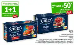 Intermarché Cirio polpa fijne tomatenpulp of tomatenpulp in blokjes aanbieding