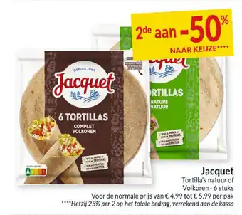 Intermarché Jacquet tortilla's natuur of volkoren aanbieding