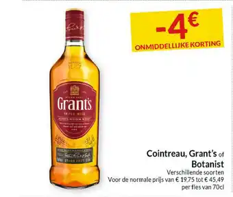 Intermarché Cointreau grant's of botanist aanbieding