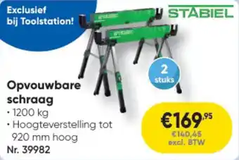 Toolstation Stabiel Opvouwbare Schraag aanbieding