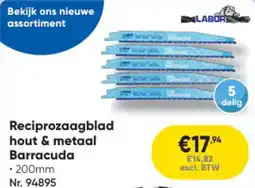 Toolstation Reciprozaagblad Hout & Metaal Barracuda aanbieding