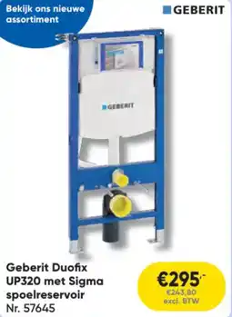 Toolstation Geberit Duofix UP320 met Sigma spoelreservoir aanbieding