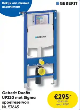 Toolstation Geberit Duofix UP320 met Sigma spoelreservoir aanbieding