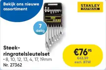 Toolstation Steek Ringratelsleutelset aanbieding