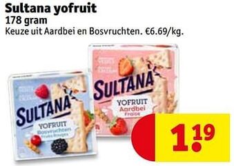 Kruidvat Sultana yofruit 178 gram aanbieding