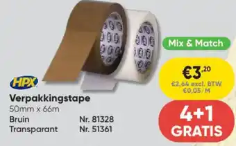 Toolstation HPX Verpakkingstape Mix & Match aanbieding