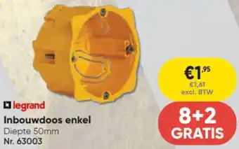 Toolstation Legrand Inbouwdoos Enkel aanbieding