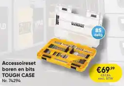 Toolstation Accessoireset boren en bits TOugh Case aanbieding