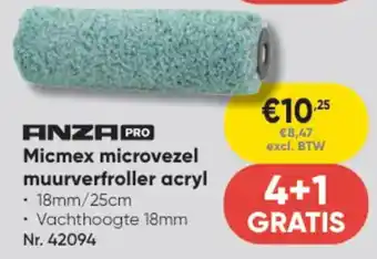 Toolstation Anza Pro Micmex Microvezel muurverfroller acryl aanbieding