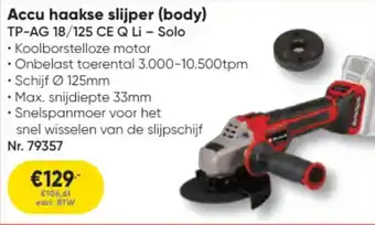 Toolstation Einhell Professional Accu haakse slijper body aanbieding