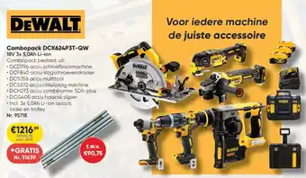 Toolstation DeWalt Combopack DCK624P3T-QW aanbieding