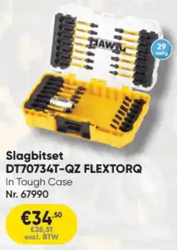 Toolstation DeWalt Slagbitset DT70734T-QZ FLEXTORQ aanbieding