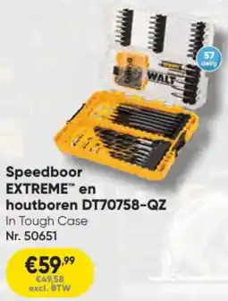 Toolstation DeWalt Speedboor Extreme en houtboren DT70758-QZ aanbieding