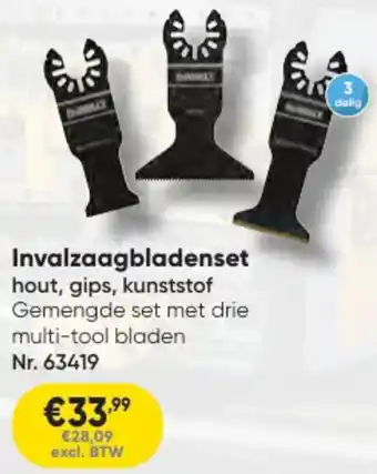 Toolstation DeWalt Invalzaagbladenset aanbieding