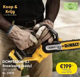 Toolstation DeWalt DCMPS520N-XJ Snoeizaag body aanbieding