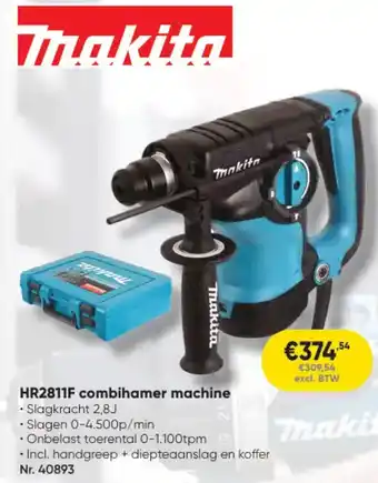 Toolstation Makita HR2811F combihamer machine aanbieding