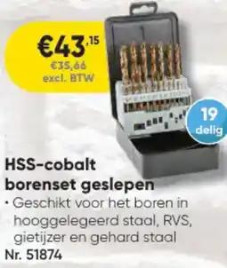 Toolstation Labor HSS Cobalt Borenset Geslepen aanbieding