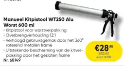 Toolstation Manueel Kitpistool WT250 Alu Worst aanbieding