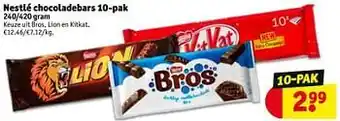 Kruidvat Nestlé chocoladebars 10-pak aanbieding