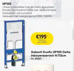 Toolstation Geberit Duofix UP100 Delta inbouwreservoir aanbieding