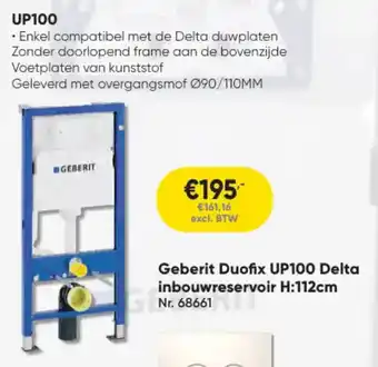 Toolstation Geberit Duofix UP100 Delta inbouwreservoir aanbieding