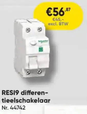 Toolstation RES19 differen tieelschakelaar aanbieding