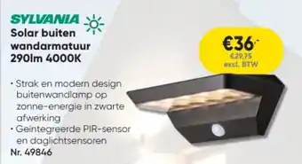 Toolstation Sylvania Solar buiten wandarmatuur aanbieding