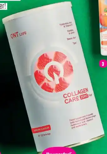 Medi Market Qnt liife collagen care zero sugar frambozensmaak aanbieding