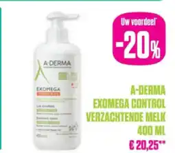 Medi Market A-derma exomega control verzachtende melk aanbieding