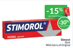 Intermarché Stimorol Stick Wild cherry of Original aanbieding