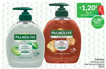 Intermarché Palmolive Vloeibare zeep Aloe Vera en Hygiëne aanbieding