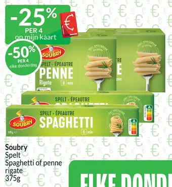 Intermarché Soubry Spelt Spaghetti of penne rigate aanbieding