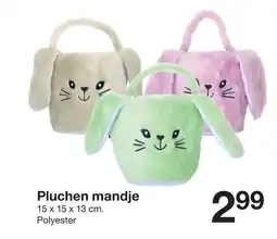 Zeeman Pluchen mandje aanbieding