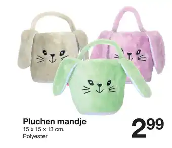 Zeeman Pluchen mandje aanbieding