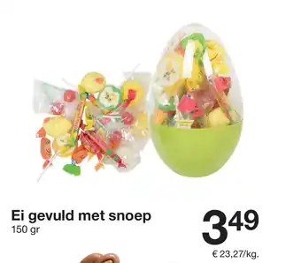 Zeeman Ei gevuld met snoep aanbieding