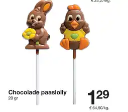 Zeeman Chocolade paaslolly aanbieding