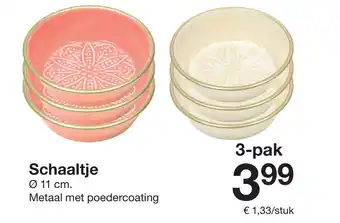 Zeeman Schaaltje aanbieding