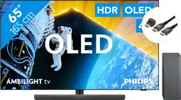 Coolblue Philips 65OLED809 - Ambilight (2024) + Philips TAB6309 + BlueBuilt Câble HDMI aanbieding