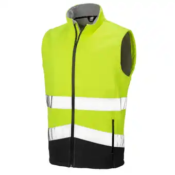 Decathlon Heren Softshell HiVis Gilet (Fluorescerend Geel/Zwart) aanbieding