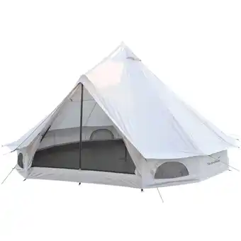 Decathlon Kampeertent - Tipi Kuopio 500 Protect - 10 pers - Diameter 5m - Ingenaaide bodem aanbieding