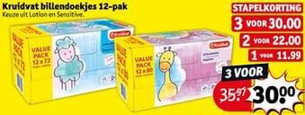 Kruidvat Kruidvat billendoekjes 12-pak aanbieding