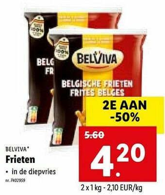 Lidl Belviva frieten aanbieding