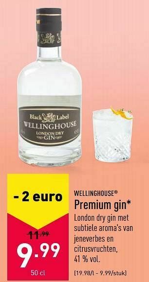 ALDI Premium gin aanbieding