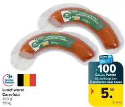 Carrefour Lunchworst Carrefour aanbieding