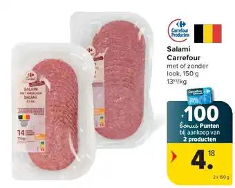 Carrefour Salami Carrefour aanbieding