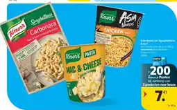 Carrefour Snackpots en Spaghetteria Knorr aanbieding