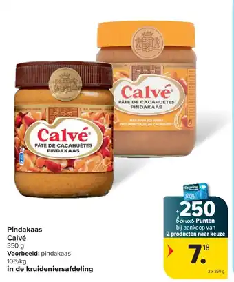 Carrefour Pindakaas Calvé aanbieding