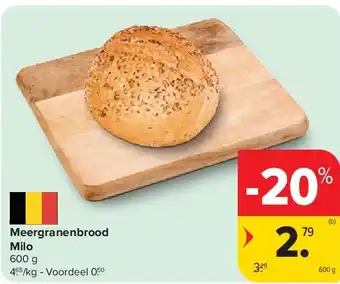 Carrefour Meergranenbrood Milo aanbieding