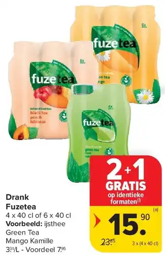 Carrefour Drank Fuzetea aanbieding