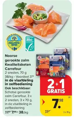 Carrefour Noorse gerookte zalm Kwaliteitsketen Carrefour aanbieding